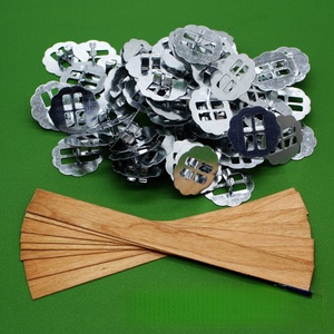 Supports métalliques robustes pour mèches de bougies en <span class=keywords><strong>bois</strong></span> plates, supports de base sertis sécurisés pour bougies DIY, mèches de bougies en <span class=keywords><strong>bois</strong></span> crépitantes - Product Image 4
