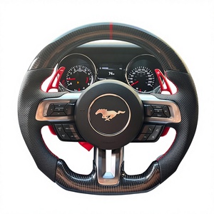 พวงมาลัยคาร์บอนไฟเบอร์แบบกำหนดเอง Drifton สำหรับรถมัสแตง ปี 2015-2017 3K/6K/12K ลายเรียบ/ลายทวิล/ลายฟอร์จ  ผิวเงา/ผิวด้าน  เคลือบ UV - Product Image 1