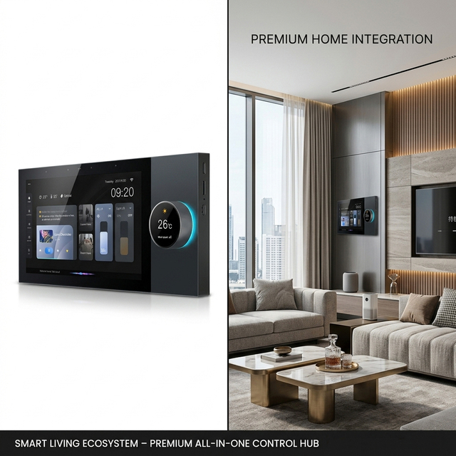 Tuya Android Smart Home Control Panel 7" IPS Touch Screen Home Theater Audio Wi-Fi Blue-tooth Zigbee Music Host Amplifier F7