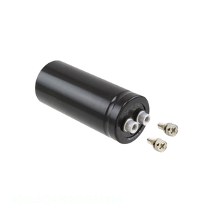 Manufacturer Channel Chassis Mount 470 uF 400LSQ470MNB36X83 CAP ALUM 470UF 20% 400V SCREW CH Capacitor - Product Image 1