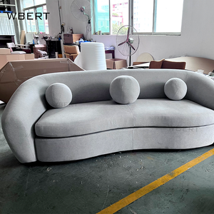 Sofá Sylvain personalizable de fábrica WBERT, decoración elegante para toda la casa con madera maciza - Product Image 2