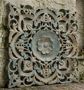 Wholesale Handcrafted MDF Wall Decoration <b>Panel</b> Floral Carving Wooden Wall Hanging Art for Home Hotel Resort and Office Decor - Product Image 4