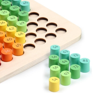 Jouet éducatif des maths montessori, pour enfants, <span class=keywords><strong>table</strong></span> <span class=keywords><strong>de</strong></span> <span class=keywords><strong>multiplication</strong></span> en bois - Product Image 6