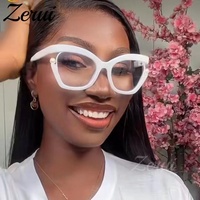 Nouvelles Lunettes Anti-Lumière Bleue pour Femmes, Monture Œil de Chat Vintage Perle Violette, Verres Transparents, PC Coloré de Marque pour Femme
