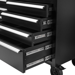 Hot bán 52 inch công cụ màu đen ngực trên bánh xe công cụ hệ thống lưu trữ 9 ngăn kéo bàn làm việc với rắn gỗ hàng đầu - Product Image 5