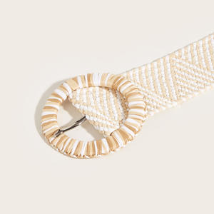 Da <span class=keywords><strong>donna</strong></span> elegante <span class=keywords><strong>cintura</strong></span> in paglia elastica intrecciata ampia spilla <span class=keywords><strong>Beige</strong></span> per fibbia Skinny Raffia elasticizzata <span class=keywords><strong>cintura</strong></span> alla moda cinture in tessuto - Product Image 4
