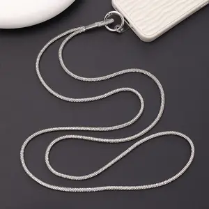 New Quality Luxury Rhinestone Mobile Phone Crossbody Necklace 130cm Diamond Inlay 4mm Flash Crystal Phone Strap