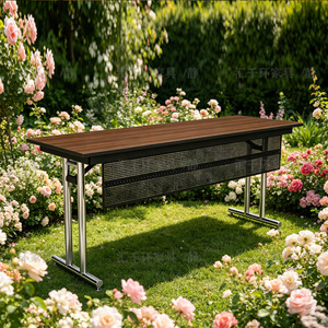 Juego de Comedor con Mesa Larga Plegable con Divisiones para Hotel, Banquete, Entrenamiento al Aire Libre, Diseño Contemporáneo, Apariencia Moderna - Product Image 4