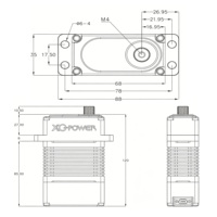 Motor Servo Robótico Industrial de Control de Movimiento, 350kg 400kg 30V, Alto Voltaje, Sin Escobillas, Engranaje Metálico, Carcasa de Aluminio CNC 7075