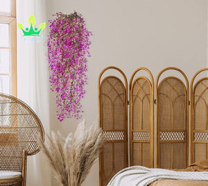 2 stuks kunstmatige hangende gras- en klimopbloemen voor thuis, tuin, kantoor, bruiloftdecoratie - levensecht met lange levensduur - Product Image 4