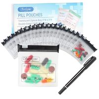 Haoran Wholesale TikTok Transparent Travel Pill Bag Organizer Travel Eva Pill Pouch Clear Pill Bags Bulk Eva Pill Organizer