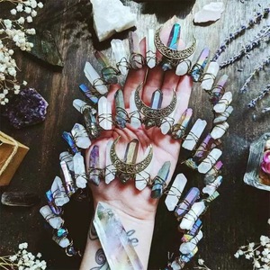 Diadema <span class=keywords><strong>de</strong></span> bruja Vintage Bohemia para mujer, diadema <span class=keywords><strong>de</strong></span> cristal crudo <span class=keywords><strong>de</strong></span> imitación, luna <span class=keywords><strong>de</strong></span> aleación, varita <span class=keywords><strong>de</strong></span> cristal natural, Aro para el pelo, regalo - Product Image 3