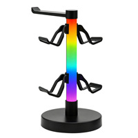 Soporte para Auriculares RGB con Controlador, Sincronización Musical, LED Activado por Sonido, Organizador para Gamers, Accesorios para Escritorio