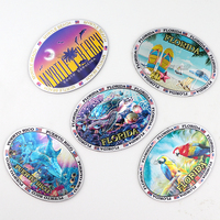 Aimant souple souvenir de l'île d'animaux de la plage 3D avec logo personnalisé Aimants de réfrigérateur en aluminium