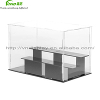 3 Schritte Clear Acryl Vitrine Montage Arbeits platte Box Cube Organizer Stand Staub dichter Schutz Vitrine für Action figuren