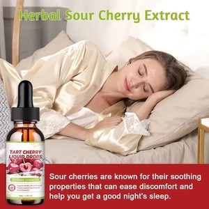 Meilleures ventes OEM/ODM Gouttes d'extrait de cerise aigre biologique, Complément alimentaire antioxydant naturel 60ml pour adultes, pour la détoxification de l'acide urique et la mémoire - Product Image 5