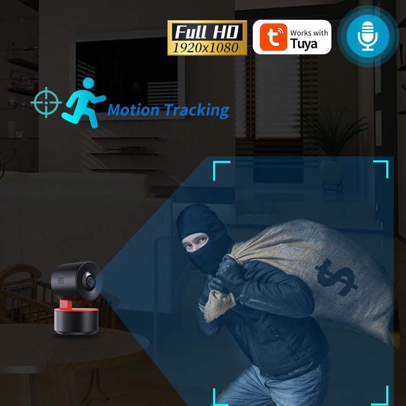 Indoor 1080p Tuya Smart Camera Wifi Mobile Tracking Baby Monitor Security Camera