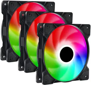 Aigo — boîtier de refroidissement CPU Double anneau, 4 couleurs, ventilateur Rgb 12025mm, pour ordinateur Pc, offre spéciale