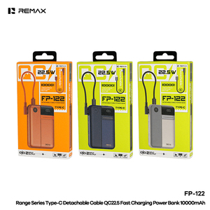 FP-122 QC22.5 Banco de Energía de Carga Rápida 10000mAh Tipo-C con Cable Desmontable y Pantalla LED Portátil FP-122 FP-122 - Product Image 2