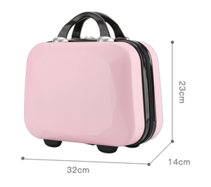Hard Shell Cosmetic Travel Case, Small Travel Hand Luggage with Elastic <strong>Band</strong>, Mini ABS Carrying Makeup Case <strong>Suitcase</strong> - Product Image 6
