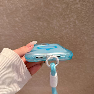 Nueva funda a prueba de golpes con cojín de aire con cordón 3 en 1 N52 funda de teléfono mate magnética fuerte para Iphone 17 Air 16 Pro Max - Product Image 4