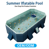 Piscine rectangulaire en PVC épaissi, résistante à l'usure, pliable, pour l'extérieur, non gonflable, pour la maison, pour les animaux domestiques, pour se rafraîchir
