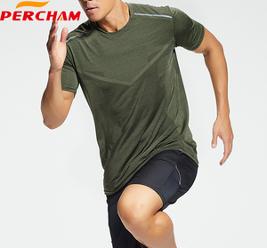 Erkekler İçin Hızlı Kuruyan Yuvarlak Yaka Spor Giyim Özel Logo Spor Tarzı Paisley Desenli Dokuma Tişörtler Kısa Kollu Boş Toptan - Product Image 4