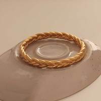 Enfants gravé rayure mode bracelet minimaliste Anti-ternissement étanche plaqué or 304/316L acier inoxydable personnalisable