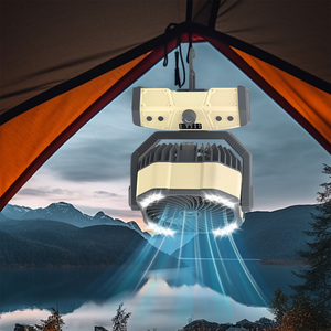 Phun sương ngoài trời cắm trại fan hâm mộ 30000mAh pin ngân hàng điện USB có thể sạc lại bàn di động bảng fan hâm mộ với LED ánh sáng hộp nhựa - Product Image 6