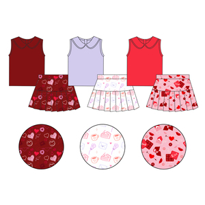 Nouveauté : Ensemble de vêtements de sport pour filles, en nylon et élasthanne, avec jupe de <span class=keywords><strong>tennis</strong></span>, vêtements de sport pour enfants, vêtements de sport pour enfants - Product Image 1