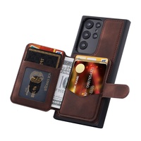 Portefeuilles en cuir pour téléphone portable pour Samsung S23 S22 Ultra, porte-cartes, étui de téléphone en PU pour Samsung S24 S25