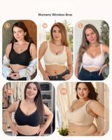 BH Seamless V untuk Wanita, Tanpa Kawat, Bralette Push Up, Tanpa Kawat, Menyangga, Cakupan Penuh, BH Sehari-hari