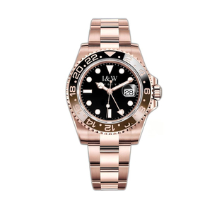 Orologio Automatico <span class=keywords><strong>ROX</strong></span> I&W Marca G-M-T, Meccanico da Uomo Impermeabile con Bracciale in Acciaio Inossidabile e Cassa in Acciaio Inossidabile - Product Image 1