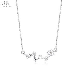 Newest Product Wholesale Elegant 18K <b>Solid</b> White <b>Gold</b> Natural Diamond <b>Pendant</b> Necklace Fine Jewelry For Women Daily Party Wear - Product Image 3