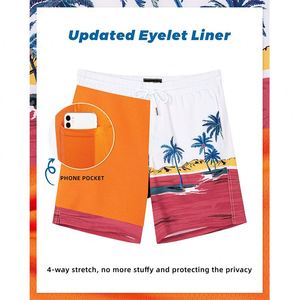 Wholesale Customizable Leopard Print Quick Dry 100% Polyester <b>Men's</b> Swim <b>Trunks</b> & Boardshorts <b>for</b> Summer Surfing - Product Image 2