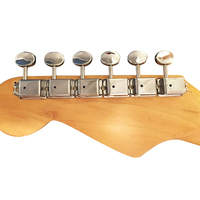 Ensemble de 6 têtes de machines en Nickel de haute qualité, Vintage, pochettes de réglage pour guitare, avec bouton rond