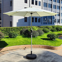 Parasol de terrasse extérieur en aluminium, protection solaire et pluie, sans base, pour jardin, cour, balcon, promotion publicitaire