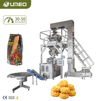 Automatische multifunctionele machine voor kwetsbare voedingsmiddelen, multi-head weegschaal voor puff snacks, chips, noten, biscuits voor verticale zakfolie