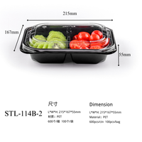 Offre Spéciale RPET stockage en plastique alimentaire boîte à salade en plastique conteneur en plastique salade boîtes de fruits
