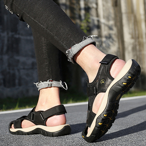 Sandales et Chaussures 2026 – Nouvelle Collection 2025 – Design Tendance – Respirantes – Sandales de Sport pour Hommes en Cuir Véritable - Product Image 6