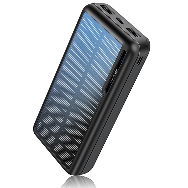 Cell Phone Solar Power Bank 20000mah Portable Charger Powerbank