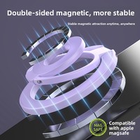 Support magnétique double face en aluminium de haute qualité pour téléphone, idéal pour lit et bureau, compatible avec divers appareils