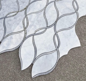 SUBEI Nuevo Diseño de <span class=keywords><strong>Mosaico</strong></span> de Mármol Estilo <span class=keywords><strong>Vintage</strong></span> con Cinta Decorativa y Corte por Chorro de Agua, Materiales de Construcción que Combinan con <span class=keywords><strong>Mosaico</strong></span> para Suelos y Paredes - Product Image 5