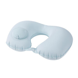 Oreiller de voyage gonflable en soie glacée, en forme de U, portable, pour le soutien du cou, pliable, léger, pour les voyageurs - Product Image 1