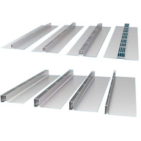 Grille de drainage en résine polymère pour fosses en béton, grille de canal en forme de U avec couvercle en acier pour le drainage des parkings