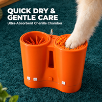 Nouvelle tasse de lavage électrique 2-en-1 pour pattes d'animaux, nettoyage en profondeur et séchage instantané, tasse portable pour le lavage des pieds de chien pour le toilettage des griffes des animaux