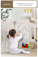Parc Bébé Pliable au Design Moderne avec Barrière de Sécurité et Maisonnette pour Bébés et Tout-Petits, Idéal pour Chambre