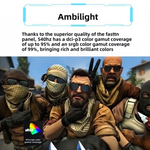 จอเกมมิ่ง ZOWIE ขนาด 24.5 นิ้ว 540Hz SRGB99% หน้าจอ TN พร้อม HDMI2.1 ความเร็วสูง และลำโพงในตัว - Product Image 4