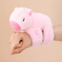 Nouveau Belle Kawaii Capybara Animal En Peluche Main Anneau Bracelet Bracelet Slap Snap Wrap Enfants Cadeau D'anniversaire En Peluche Jouets