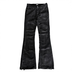 Buy In Bulk Wax Black Jeans Crumpled Hand-Wax Luxury | Alibaba.com